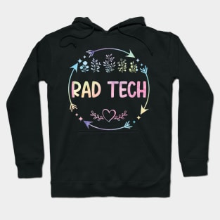 Rad Tech cute floral watercolor Hoodie